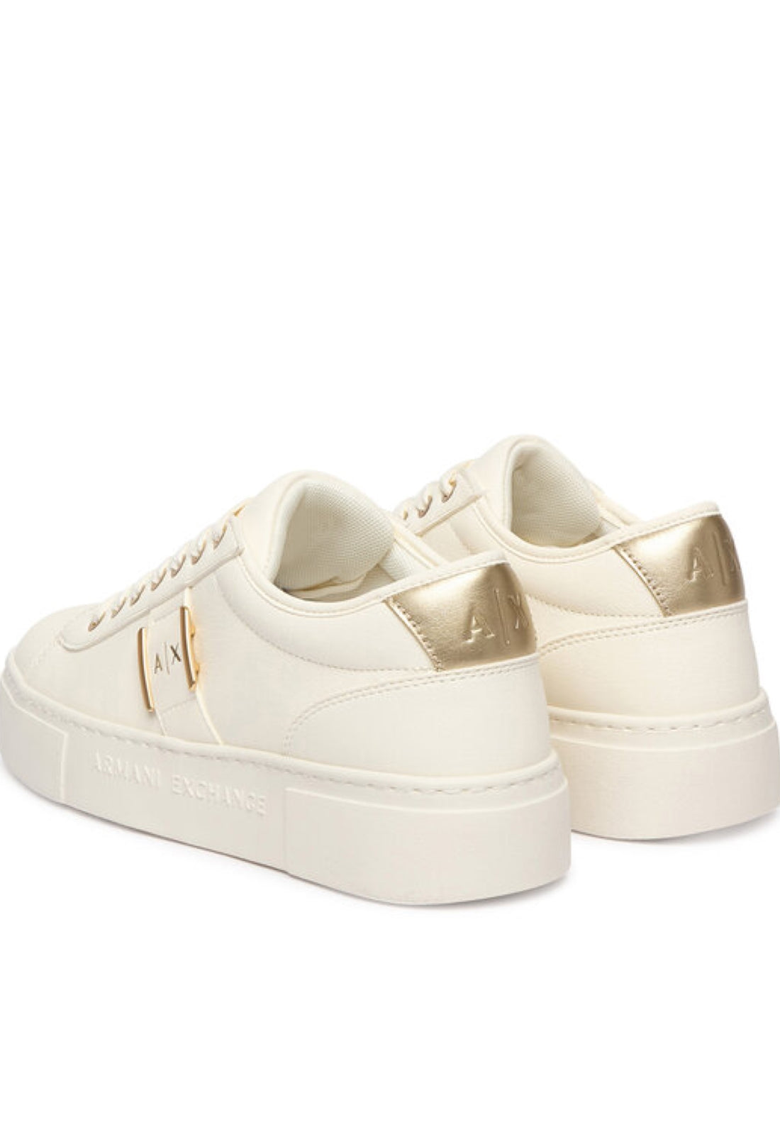 SCARPE DONNA ARMANI EXCHANGE XW002224 AF21429 MZ128 OFF WHITE-PALE GOLD