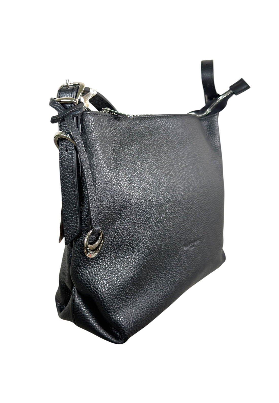 BORSA A TRACOLLA IN PELLE PELLETTERIA VENETA D26124 NERO
