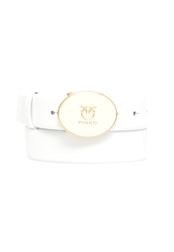 CINTURA DONNA PINKO ROUND ENAMEL H2.8 105478 A2QL Z15L BIANCO