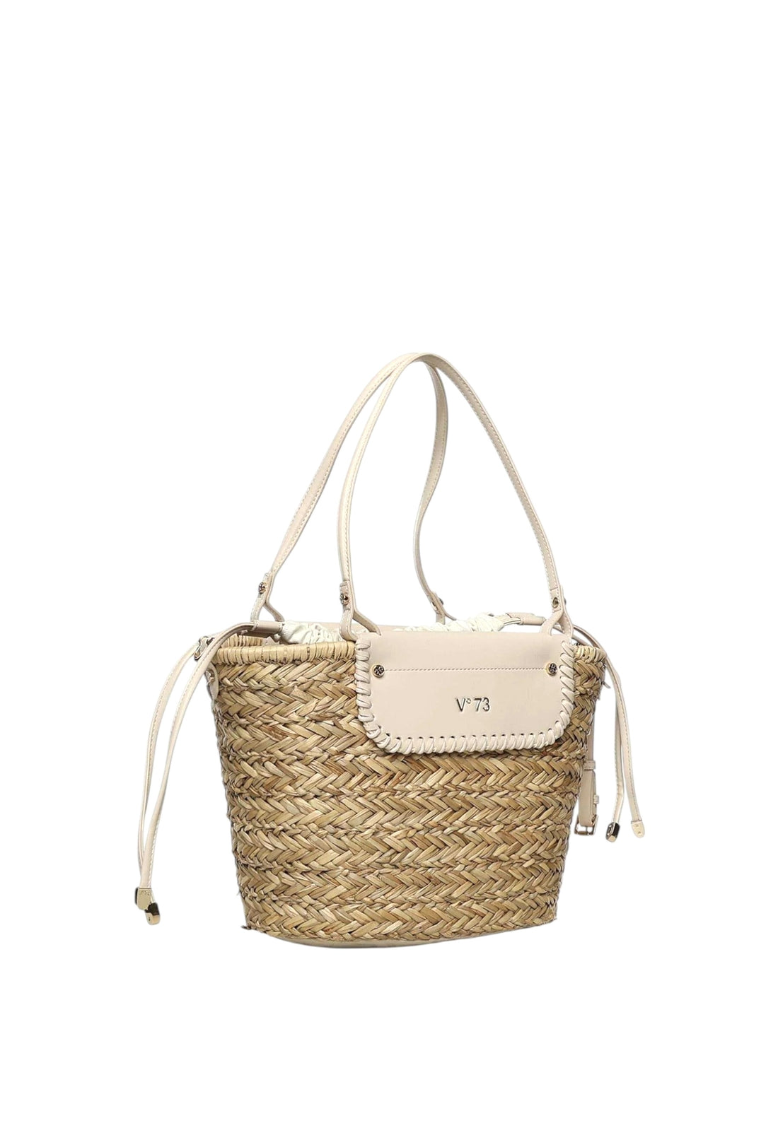 BORSA A SPALLA DONNA GRANDE V°73 VANNA 73BS9N201 OFF WHITE-NATURAL