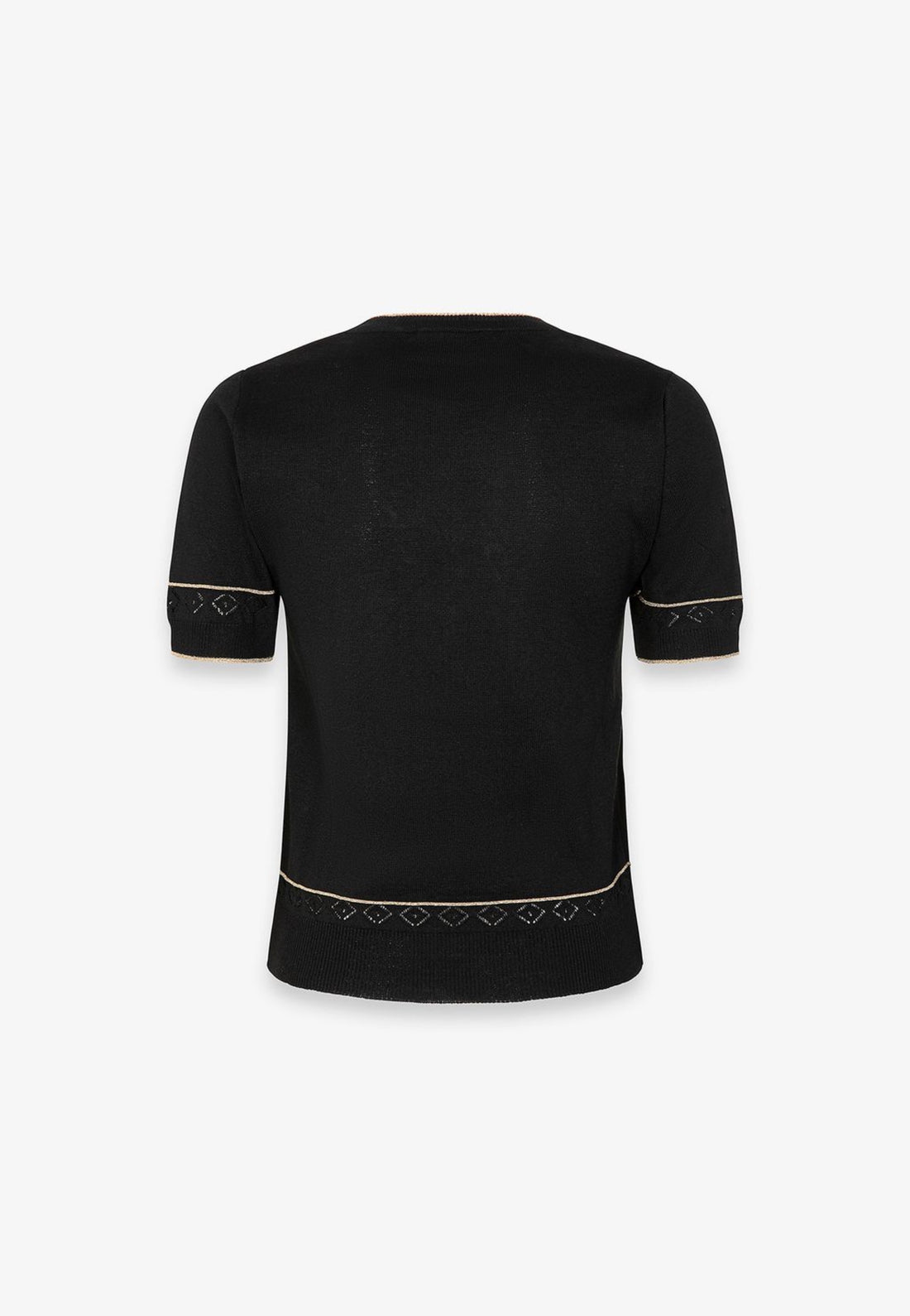 T-SHIRT IN MAGLIERIA DONNA GAELLE GAABW09482 NERO