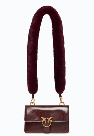 BORSA PINKO LOVE ONE MN LIGHT IMIT FUR 107676 A3LP W34Q BORGOGNA
