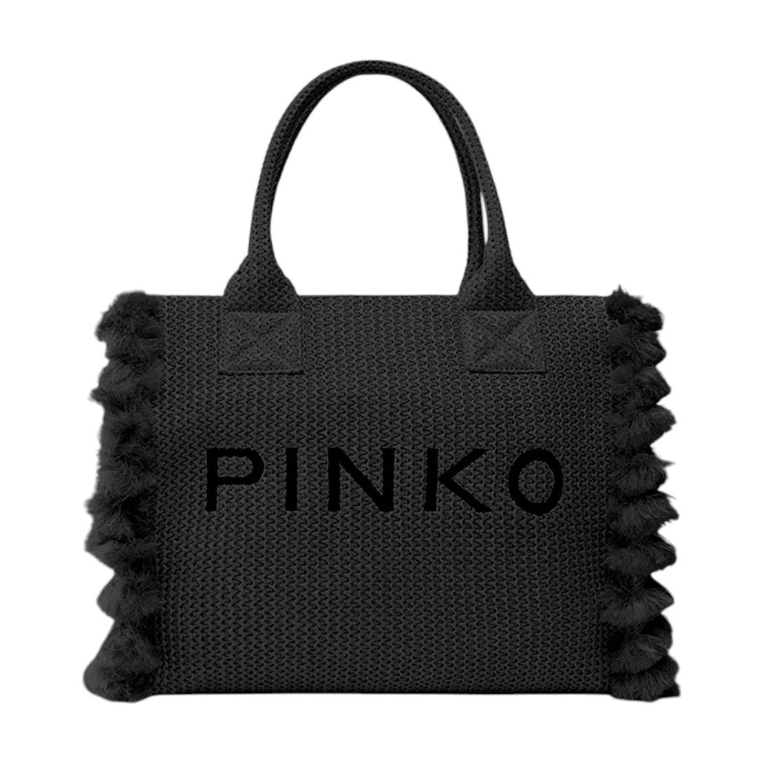 BORSA PINKO SHOPPING BEACH RAFIA 106673 A39Y Z99Q NERO