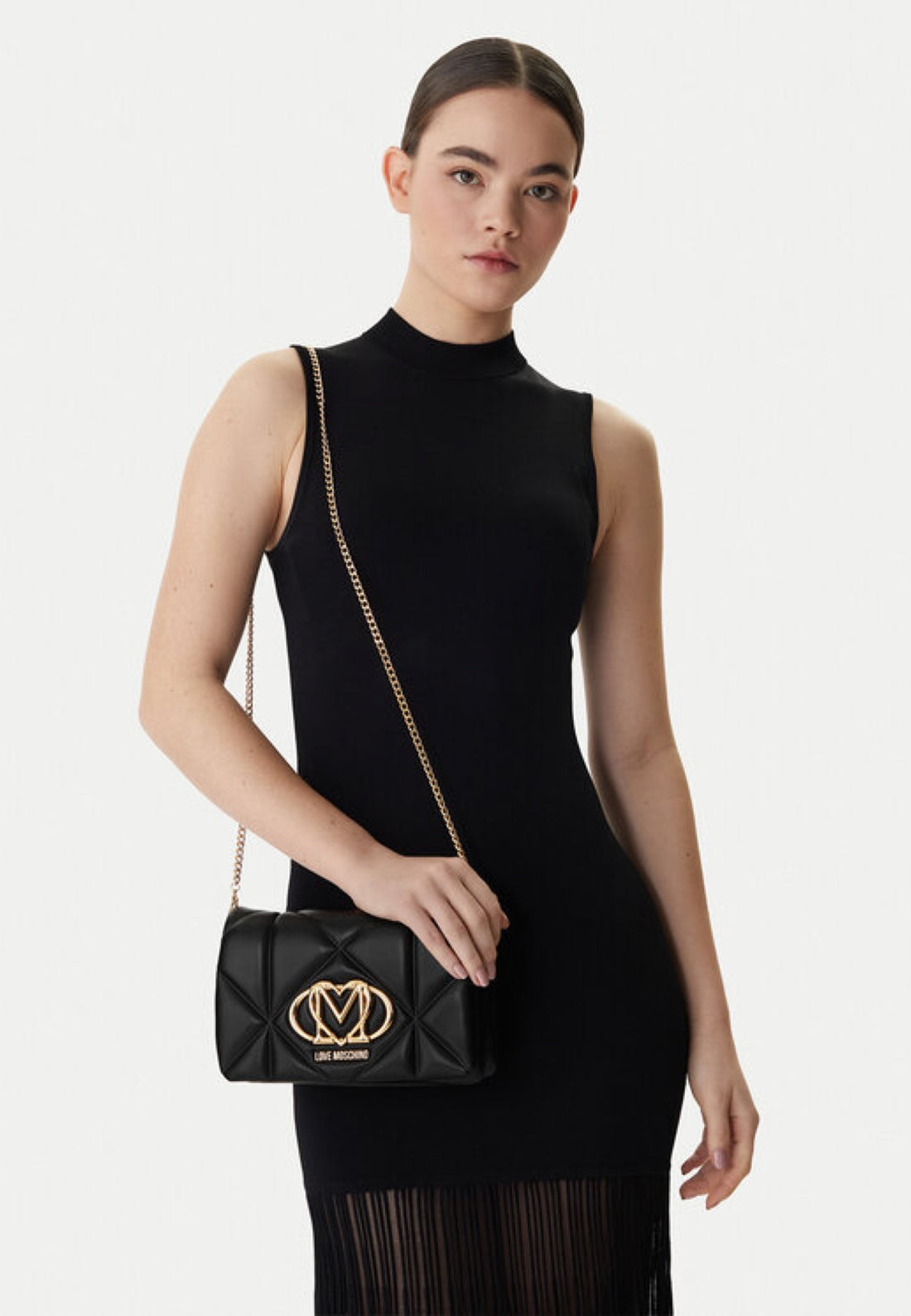 BORSAPOCHETTE TRACOLLINA LOVE MOSCHINO JC4043PP1OLC NERO