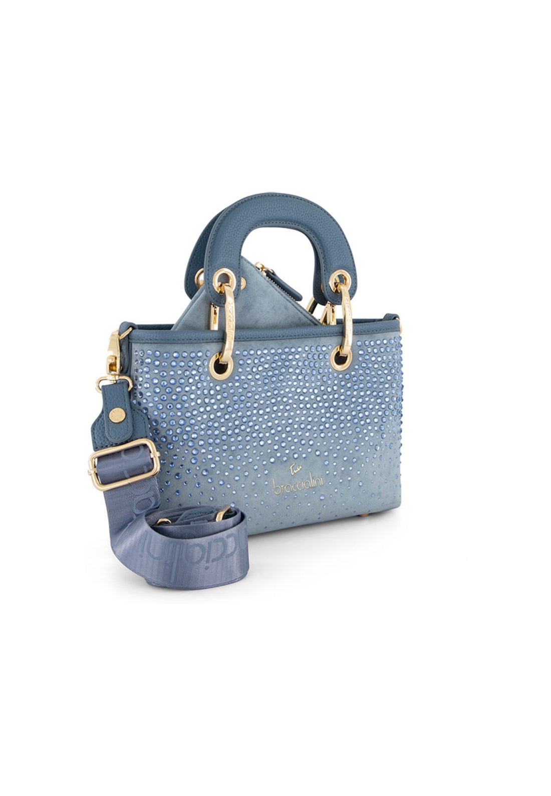 BORSA A MANO E TRACOLLA MINI BRACCIALINI BETH STRASS B19242 POLVERE