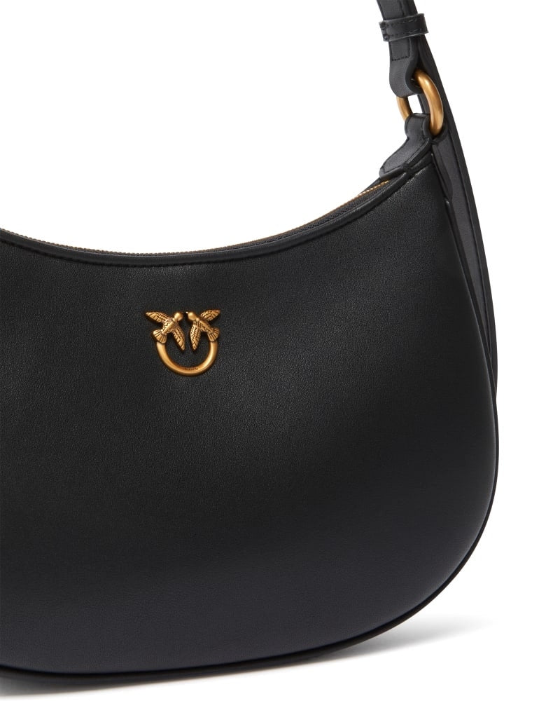 BORSA PINKO HALF MOON VITELLO SETA 102790 A0F1 Z99Q NERO