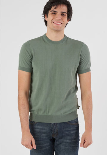 MAGLIA MEZZA MANICA UOMO MARINA MILITARE MYK0149 VERDE
