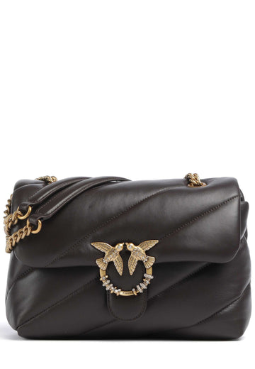 BORSA PINKO LOVE PUFF CLASSIC NEW BUCKLE 107057 A0F2 M12Q MARRONE MARASCA