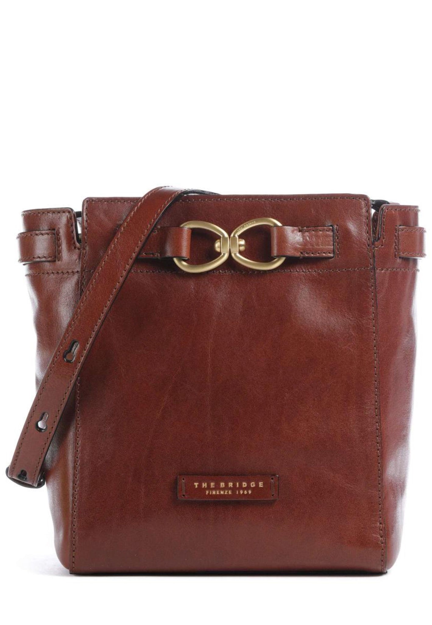 BORSA A SPALLA SECCHIELLO DONNA THE BRIDGE ISOTTA 04641501 14 MARRONE