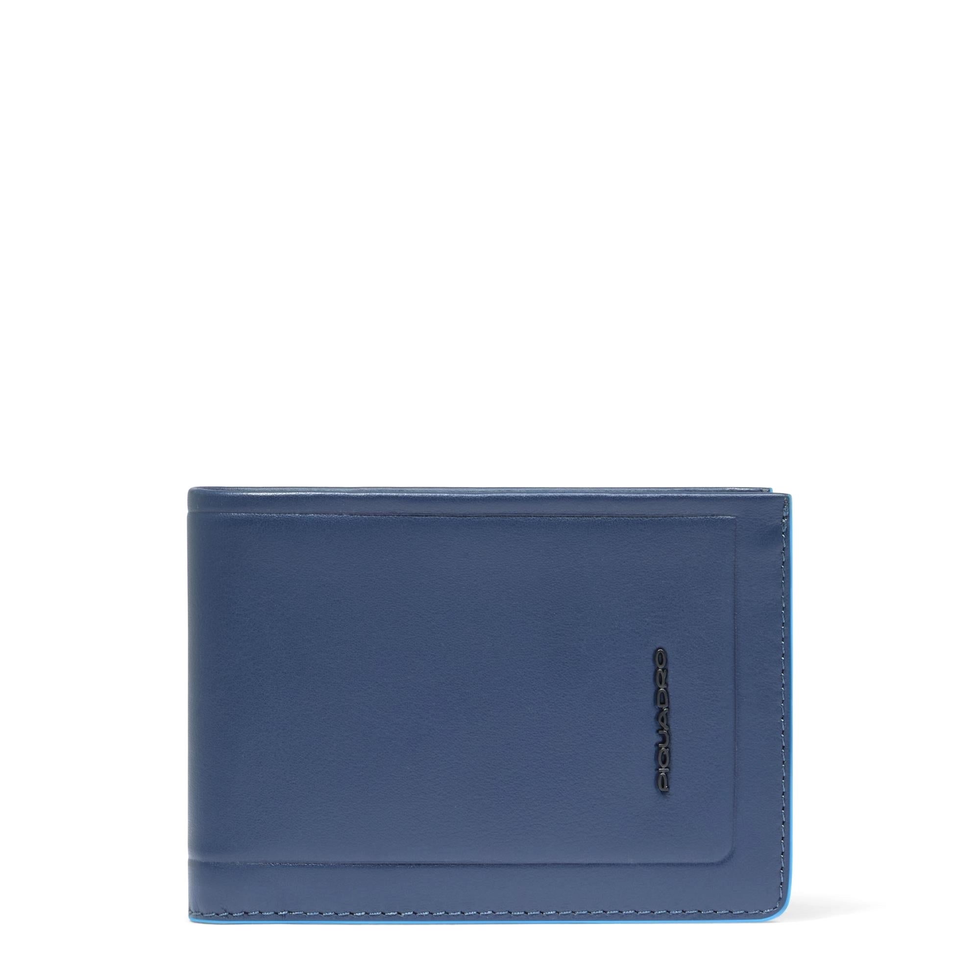 PORTAFOGLIO UOMO PIQUADRO PELLE COMPLETO PU1392S138R BLU