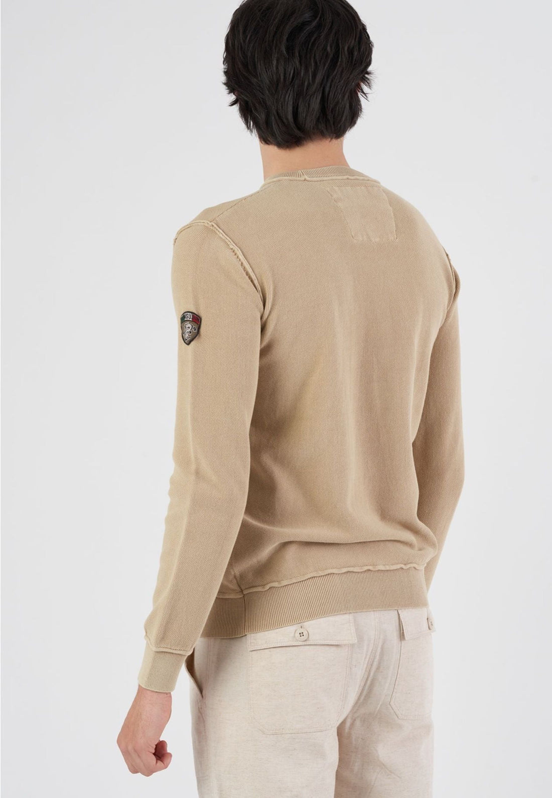 MAGLIA MANICA LUNGA UOMO MARINA MILITARE AYK0046 NOCCIOLA