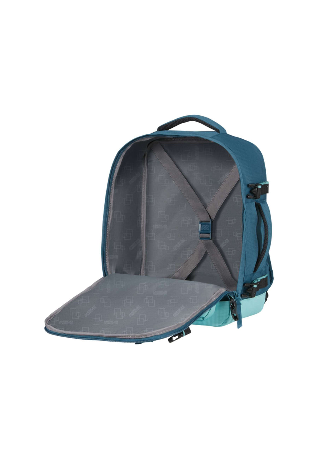 ZAINO-CABINA AMERICAN TOURISTER TAKE2CABIN S/M 159226 HARBOR BLUE-DUSTY TURQUOISE