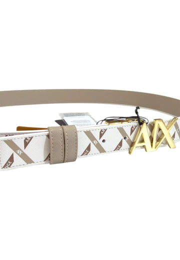 CINTURA DONNA REVERSIBILE ARMANI EXCHANGE XW001203 AF17155 M1245 OFF WHITE-SAND