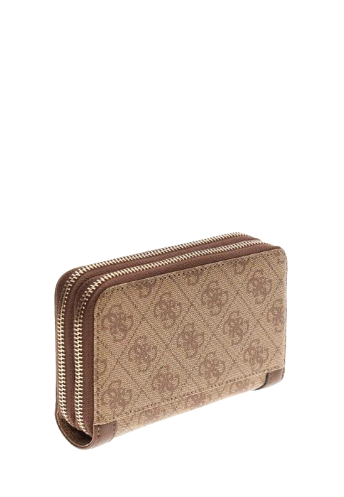 PORTAFOGLIO GUESS DOPPIA ZIP LINDSEY SG9749164 LATTE LOGO