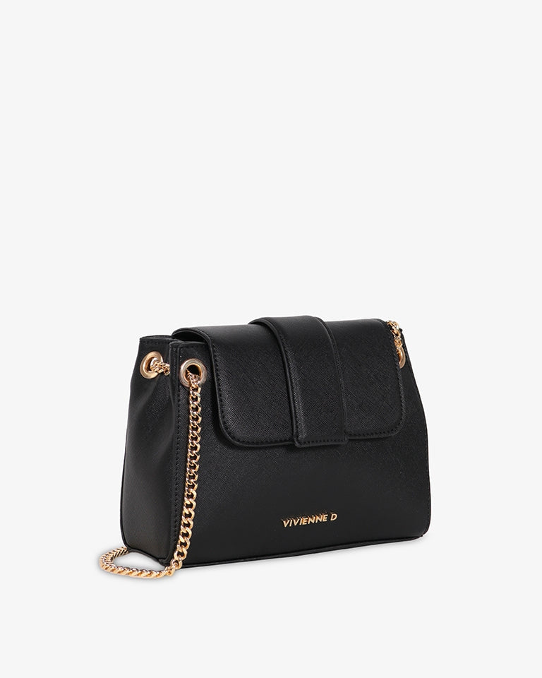 VIVIENNE D SANTORINI BAG V042C BLACK-GOLD