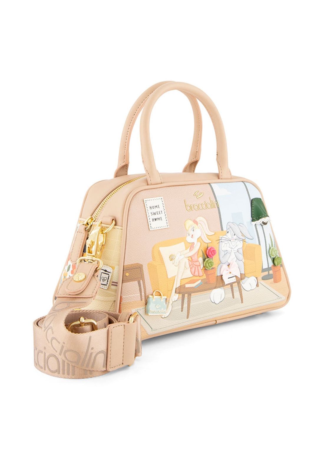BORSA A MANO E TRACOLLA BAULETTO BRACCIALINI ALLROUND LT290 BEIGE