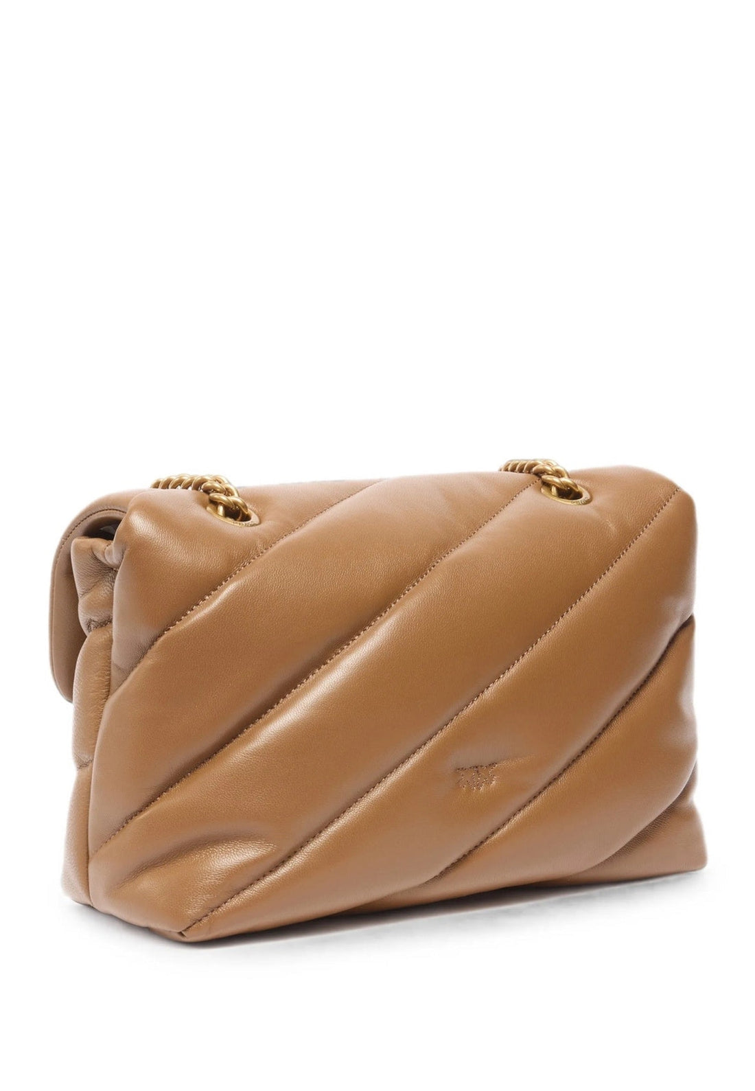 BORSA PINKO LOVE MINI PUFF NEW BUCKLE 107058 A0F2 M37Q MARRONE COGNAC