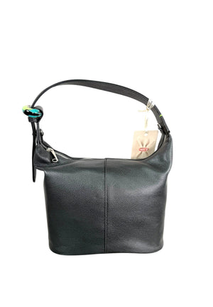 BORSA A SPALLA MEDIA PELLETTERIA VENETA V26518 NERO