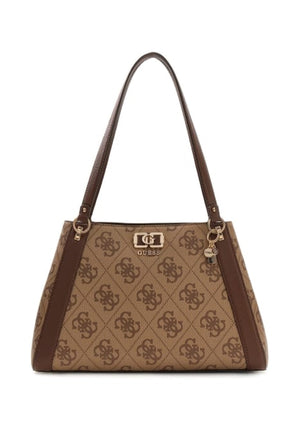 BORSA A SPALLA DONNA GUESS KARNILLA LOGO OS990122 LATTE LOGO