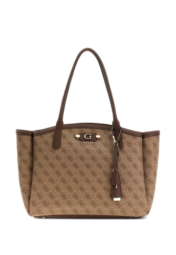 BORSA A SPALLA DONNA GUESS LINDSEY SG974923 LATTE LOGO
