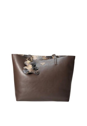 BORSA A SPALLA REVERSIBILE PASHBAG KATE 20240 MARRONE