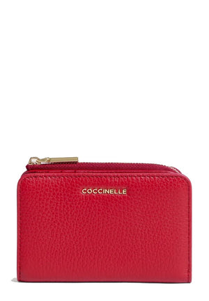 PORTAFOGLIO COCCINELLE PICCOLO METALLIC SOFT E2MW511D101 R02 SCARLET
