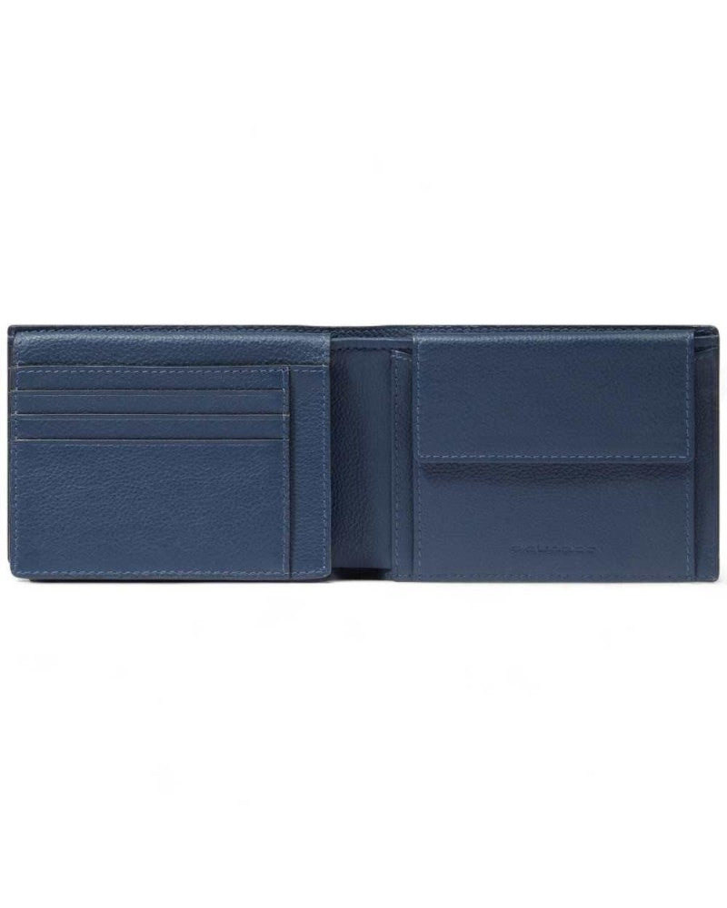 PORTAFOGLIO PIQUADRO PICCOLO CON MONETE PU4518W137R BLU