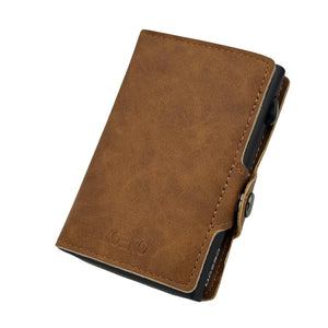 PORTAFOGLIO MOERO VINTAGE CON ZIP CUOIO CON SCOCCA NERO