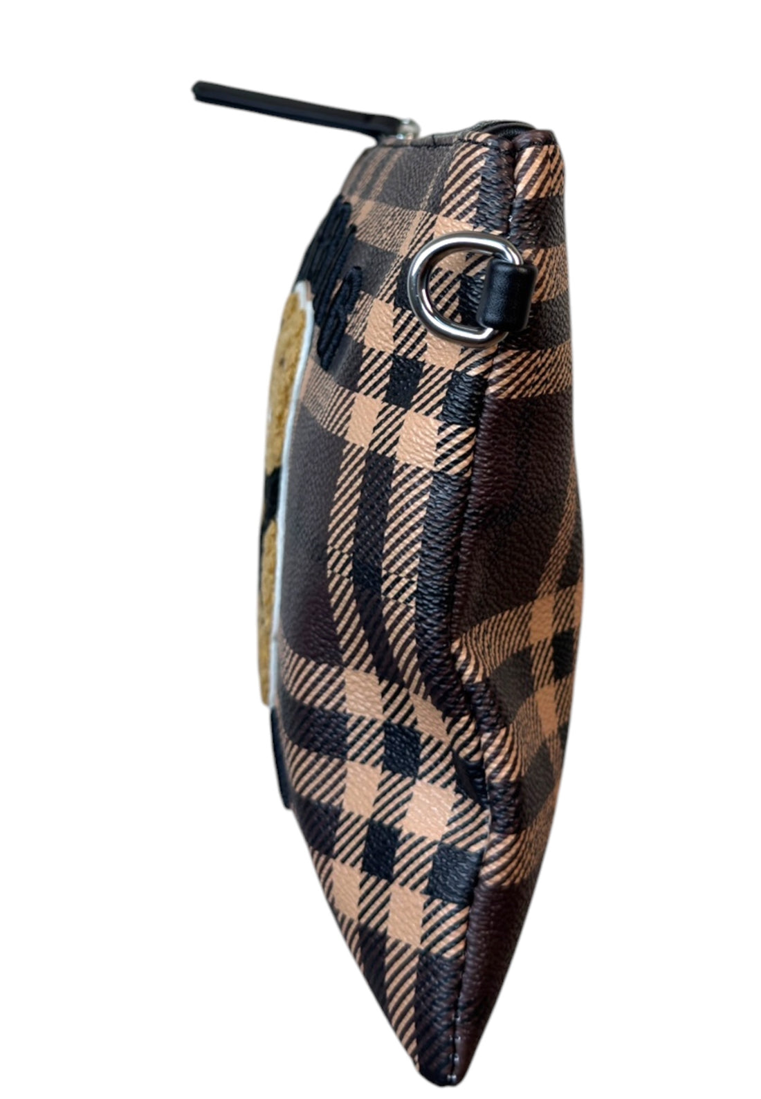 BORSA POCHETTE-TRACOLLINA PASHBAG SOPHIE 20451 SHEPHERD CHECK MARRONE