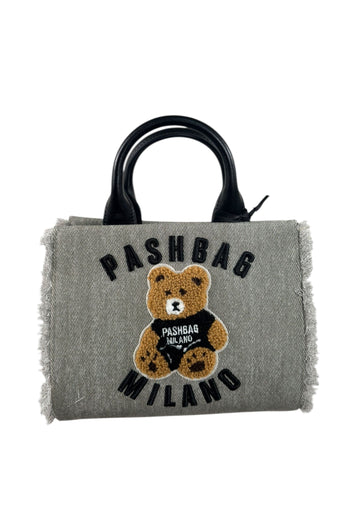 BORSA A MANO E TRACOLLA GRANDE PASHBAG MARGE 19523 GRIGIO