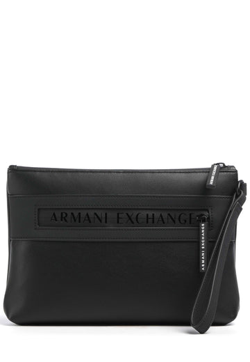 POCHETTE DA POLSO UOMO  ARMANI EXCHANGE XM003595 AF26679 MC043 BLACK-BLACK