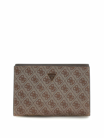 POCHETTE DA POLSO- BORSELLO TRASVERSALE UOMO GUESS HMMILOP6157 BBO MARRONE