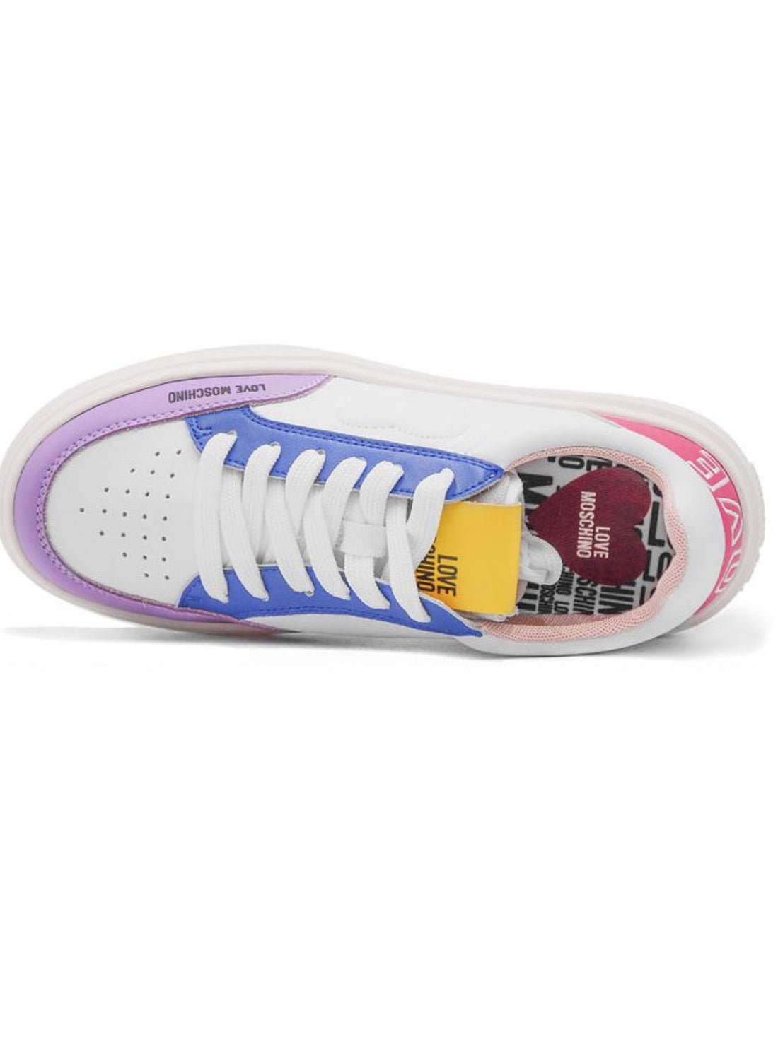 SCARPE SNEAKERS LOVE MOSCHINO JA15244G1HIAA10C MIX BIANCO/LILLA/BLT/ FUXIA