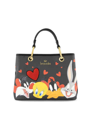 BORSA A MANO E TRACOLLA MEDIA BRACCIALINI AMY LT310 NERO