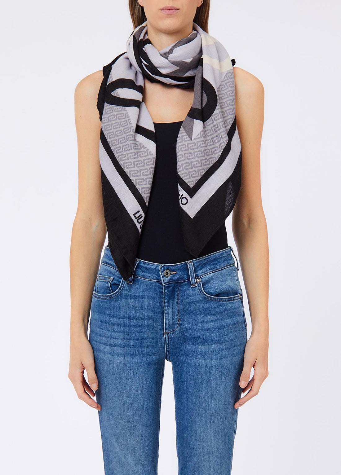 PASHMINA LOGO LIU-JO 2F6068_T2745 NERO