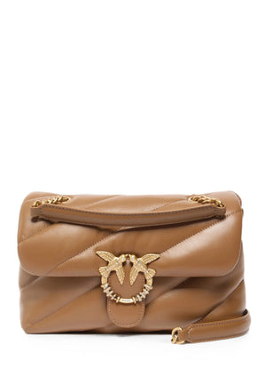BORSA PINKO LOVE PUFF CLASSIC NEW BUCKLE 107057 A0F2 M37Q MARRONE COGNAC