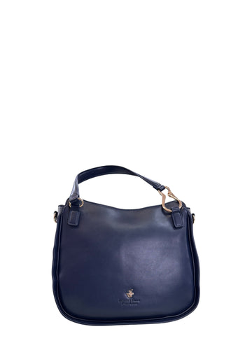 BORSA A SPALLA E TRACOLLA DONNA BEVERLY HILLS POLO CLUB BH-4280 BLU