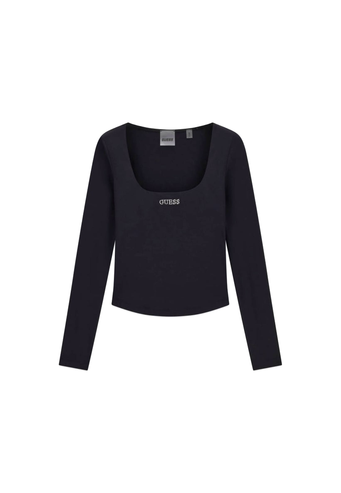 MAGLIA MANICHE LUNGHE DONNA GUESS V6BP05K6318 JBLK NERO
