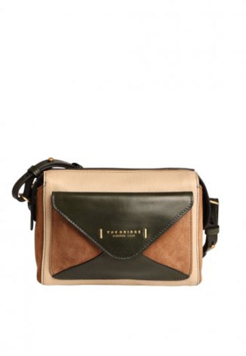 BORSA CAMERA CASE THE BRIDGE FRIDA WOW 0429040P YV BEIGE-MARRONE-VERDE