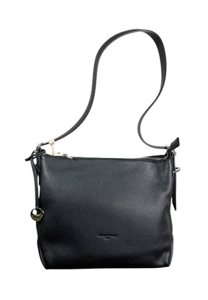 BORSA A TRACOLLA IN PELLE PELLETTERIA VENETA D26124 NERO