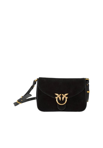 BORSA PINKO LOVE SATCHEL MINI SUEDE 107656 A0F6 Z99Q BLACK