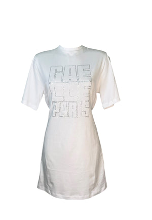 ABITO CORTO DONNA GAELLE GAABW09275 BIANCO