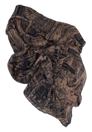 PASHMINA DONNA YNOT RETTANGOLARE GUM-112F6 CHOCO