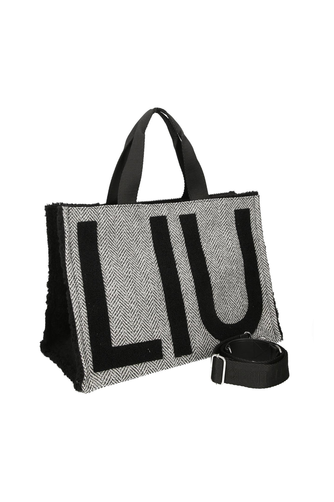 BORSA A MANO E TRACOLLA LIU-JO CHECK 2F6037_T0300 22222 NERO
