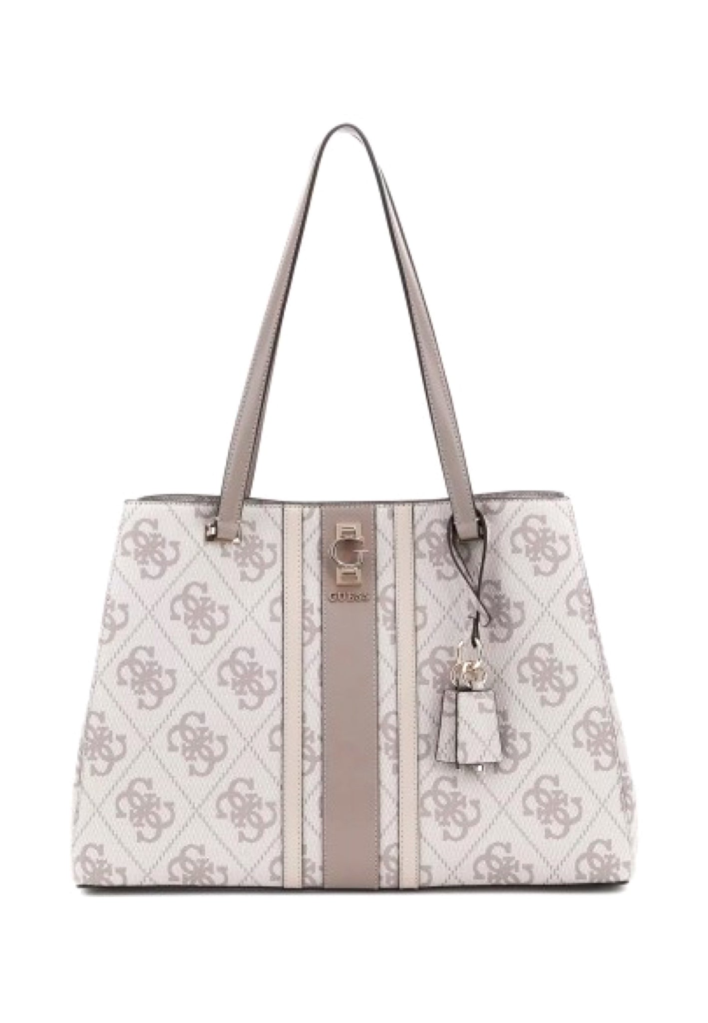 BORSA A SPALLA GUESS ERENIA SO783823 DARK TAUPE LOGO