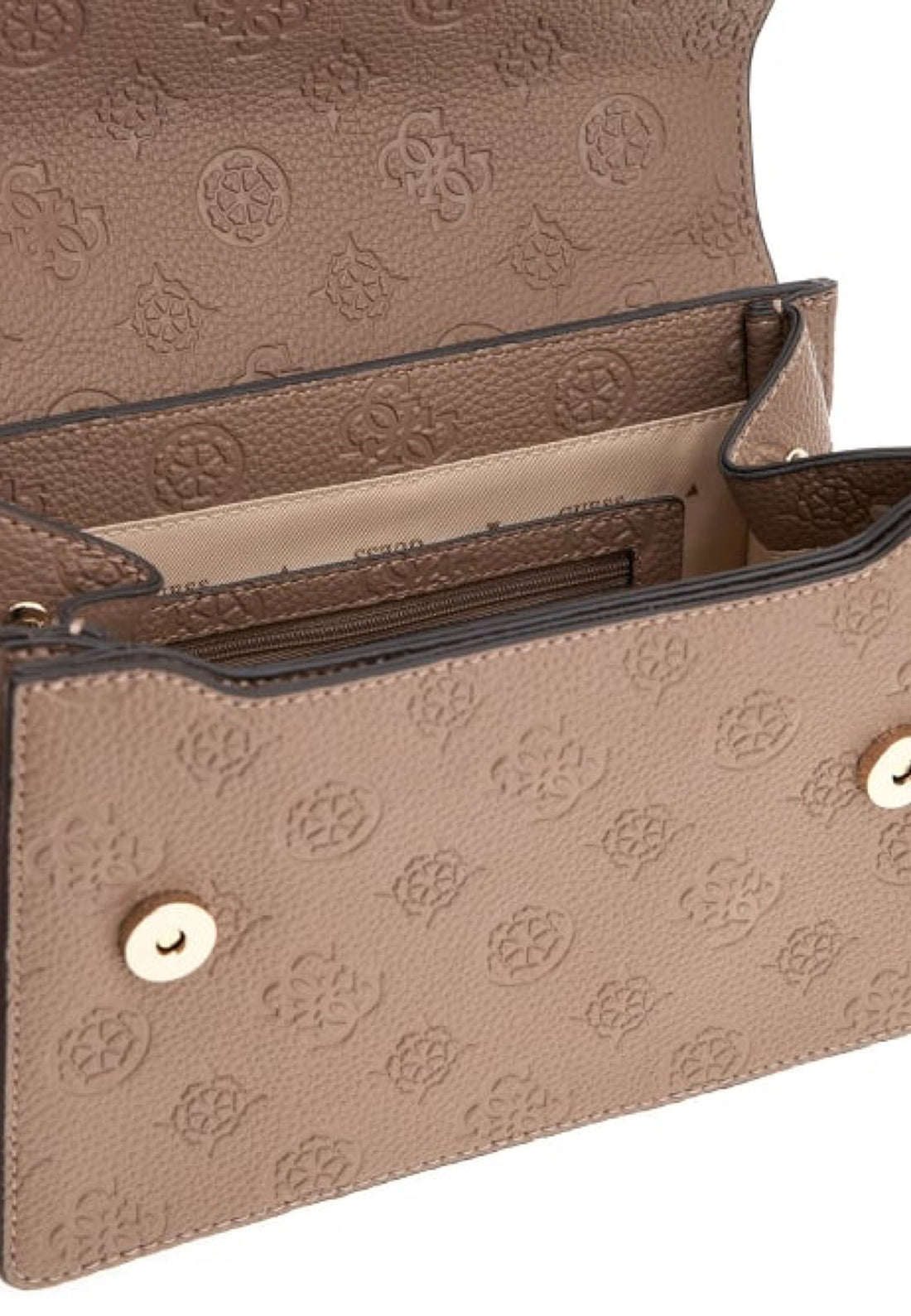 BORSA TRACOLLINA GUESS CRESIDIA II PD988821 DARK TAUPE LOGO