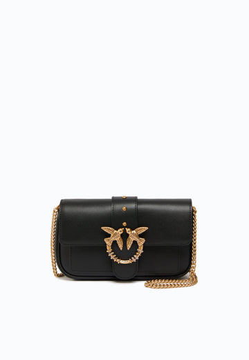 BORSA PINKO LOVE POCKET NEW BUCKLE 107072 AOF1 Z99Q NERO-ORO