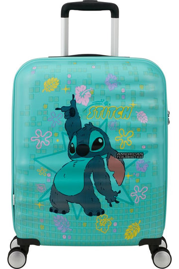 VALIGIA BAGAGLIO A MANO AMERICAN TOURISTER WAVEBREAKER DISNEY 152579 STITCH FLOWER 55 CM