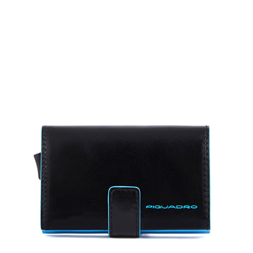 PORTAFOGLIO PIQUADRO PORTACARTE + BANCOTE BLUE SQUARE PP5649B2BLR NERO