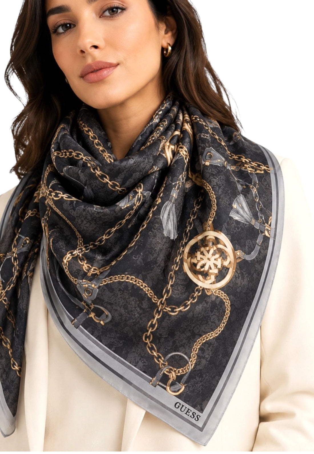 PASHMINA DONNA QUADRATO GUESS AW5537POL03 BLACK